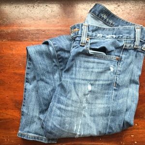 J Crew toothpick skinny ankle distressed jean - 26